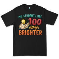 Black my students 100 days brighter Premium Tee - MaliasSmallBusiness