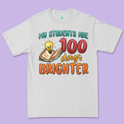 My Students 100 Days Brighter Premium Tee Designed By Maliassmallbusiness