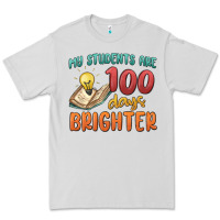 Dove Grey my students 100 days brighter Premium Tee - MaliasSmallBusiness