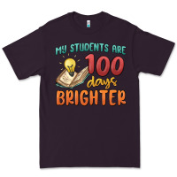 Plum my students 100 days brighter Premium Tee - MaliasSmallBusiness