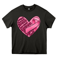 Asphalt heart breast cancer Heavy Core Tee - MaliasSmallBusiness