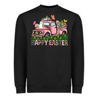 Black Happy Easter Day truck Heavyweight Sweatshirt - HowdyJamesFarm