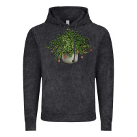 Vintage Black Dwarf Pomegranate Tree Illustrations Vintage Hoodie - LillyAllenDesigns