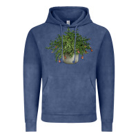 Vintage Denim Dwarf Pomegranate Tree Illustrations Vintage Hoodie - LillyAllenDesigns
