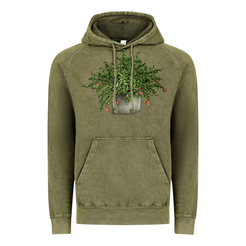 Dwarf Pomegranate Tree Illustrations Vintage Hoodie by LillyAllenDesigns | Teevron