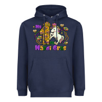 Navy my first mardi gras unicorn Heavyweight Hoodie - FaDigitalArtStudio