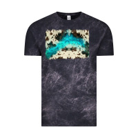Cloud Black turquoise, cowhide backgraund Vintage Tee - JahusDesignShop