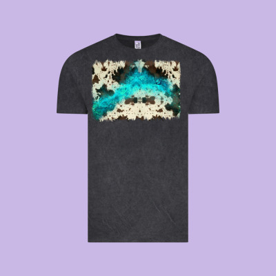 Turquoise, Cowhide Backgraund Vintage Tee Designed By Jahusdesignshop
