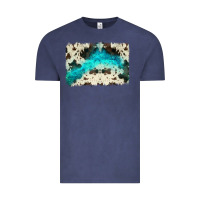 Vintage Denim turquoise, cowhide backgraund Vintage Tee - JahusDesignShop