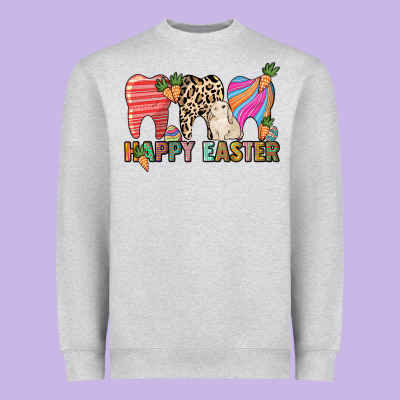 Happy Easter Dental Heavyweight Sweatshirt Designed By Howdyjamesfarm