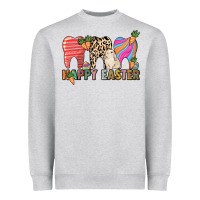 Heather Grey Happy Easter Dental Heavyweight Sweatshirt - HowdyJamesFarm