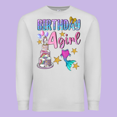 Birthday Girl 4 Premium Sweatshirt Designed By Bundleandbundleshop