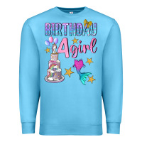 Ocean Blue birthday girl 4 Premium Sweatshirt - BundleAndBundleShop