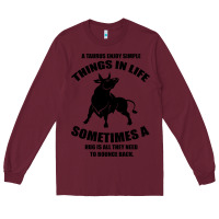 Burgundy Taurus Horoscope Long Sleeve Tee - Bettercallsaul