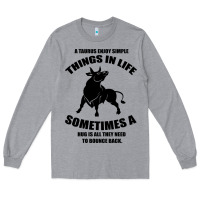 Heather Grey Taurus Horoscope Long Sleeve Tee - Bettercallsaul