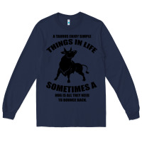 Navy Taurus Horoscope Long Sleeve Tee - Bettercallsaul