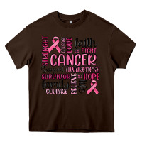 Chocolate Brown cancer awareness Heavy Core Tee - MaliasSmallBusiness