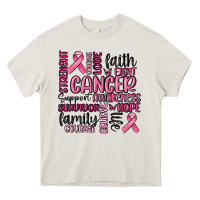 Cream cancer awareness Heavy Core Tee - MaliasSmallBusiness