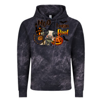 Cloud Black Moo I Mean Boo Holstein Cow Vintage Hoodie - LillyAllenDesigns