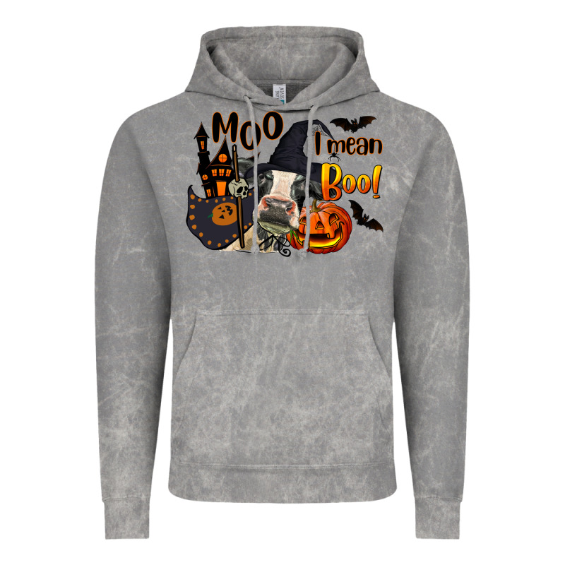 Moo I Mean Boo Holstein Cow Vintage Hoodie by LillyAllenDesigns | Teevron