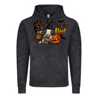Vintage Black Moo I Mean Boo Holstein Cow Vintage Hoodie - LillyAllenDesigns