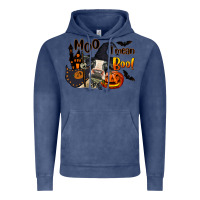 Vintage Denim Moo I Mean Boo Holstein Cow Vintage Hoodie - LillyAllenDesigns