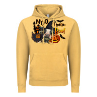 Vintage Mustard Moo I Mean Boo Holstein Cow Vintage Hoodie - LillyAllenDesigns
