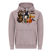 Vintage Zinc Moo I Mean Boo Holstein Cow Vintage Hoodie - LillyAllenDesigns