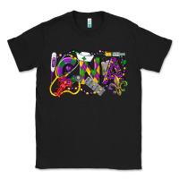 Black CNA Certified Nursing Assistant Mardi Gras Classic Tee - LillyAllenDesigns