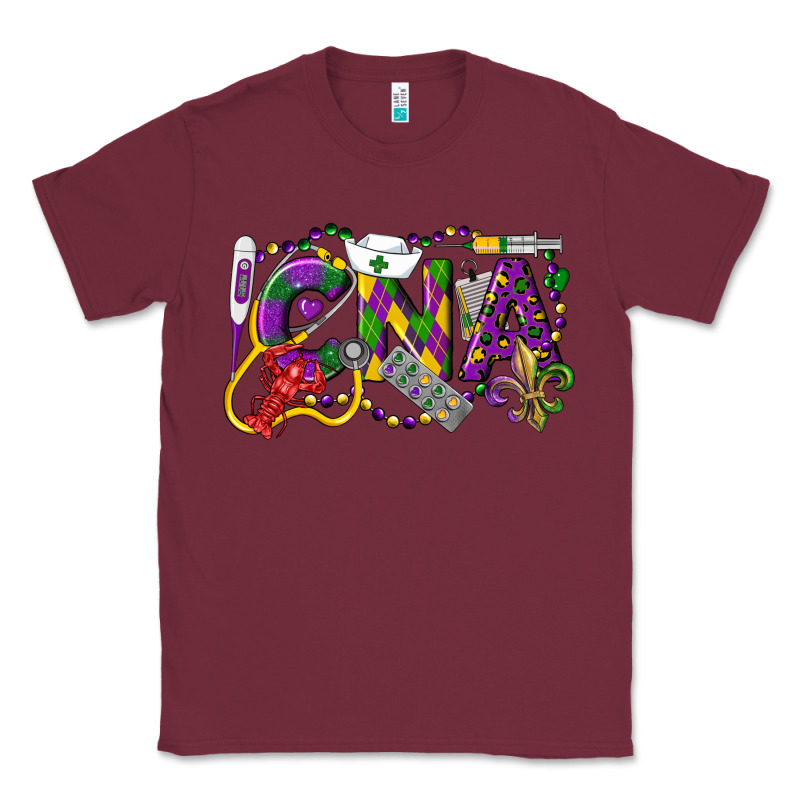 Cna Certified Nursing Assistant Mardi Gras Classic Tee by LillyAllenDesigns | Teevron