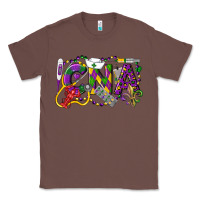 Chestnut CNA Certified Nursing Assistant Mardi Gras Classic Tee - LillyAllenDesigns