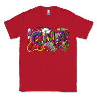 Red CNA Certified Nursing Assistant Mardi Gras Classic Tee - LillyAllenDesigns