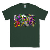 Sports Green CNA Certified Nursing Assistant Mardi Gras Classic Tee - LillyAllenDesigns
