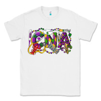 White CNA Certified Nursing Assistant Mardi Gras Classic Tee - LillyAllenDesigns