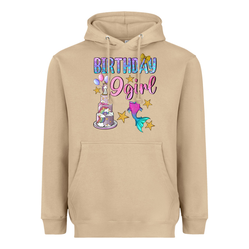 Birthday Girl 9 Heavyweight Hoodie by BundleAndBundleShop | Teevron
