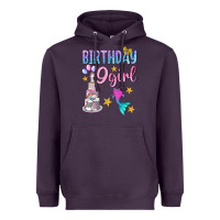 Plum Birthday Girl 9 Heavyweight Hoodie - BundleAndBundleShop