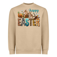 Mushroom Happy Easter with Cowboy Easter Day Heavyweight Sweatshirt - HowdyJamesFarm