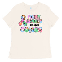 Bone fight cancer in all colors Ladies Tee - MaliasSmallBusiness