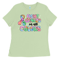 Matcha fight cancer in all colors Ladies Tee - MaliasSmallBusiness