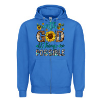 True Royal with god all things are possible Zipper Hoodie - OliviaCreatesArt