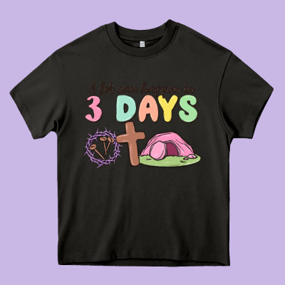 A Lot Can Happen In 3 Days Heavy Core Tee Designed By Maliassmallbusiness