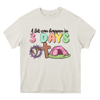 Cream a lot can happen in 3 days Heavy Core Tee - MaliasSmallBusiness