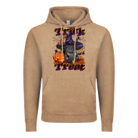Vintage Coffee Trick Or Treat Black Angus Heifer Vintage Hoodie - LillyAllenDesigns