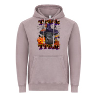 Vintage Zinc Trick Or Treat Black Angus Heifer Vintage Hoodie - LillyAllenDesigns