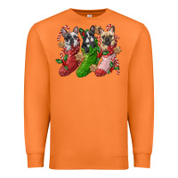 Carrot french bulldog with christmas socks Premium Sweatshirt - FaDigitalArtStudio
