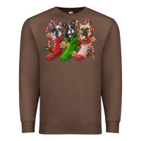 Chestnut french bulldog with christmas socks Premium Sweatshirt - FaDigitalArtStudio