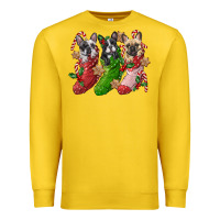 Lemon french bulldog with christmas socks Premium Sweatshirt - FaDigitalArtStudio
