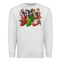 Oatmeal Heather french bulldog with christmas socks Premium Sweatshirt - FaDigitalArtStudio