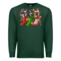 Sports Green french bulldog with christmas socks Premium Sweatshirt - FaDigitalArtStudio