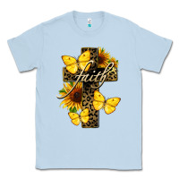 Dusty Blue Western Faith Classic Tee - LillyAllenDesigns